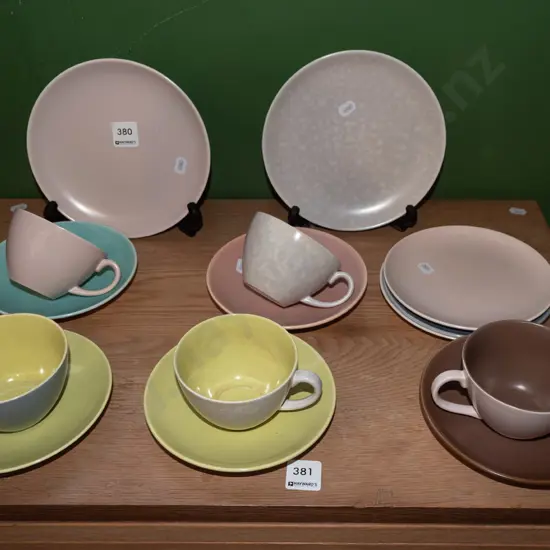 assorted Poole cups, saucers, plates