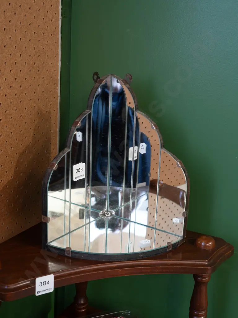 deco mirrored corner wall mounted shelves H270 Image 1++