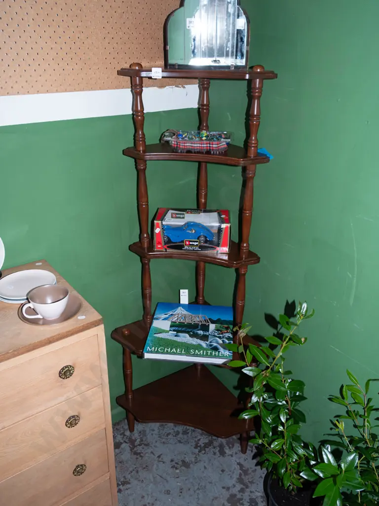 5 tier pine corner what not H1380  Image 1++