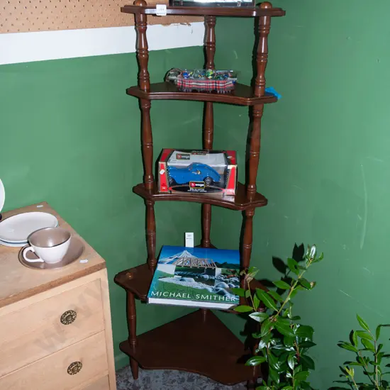 5 tier pine corner what not H1380 
