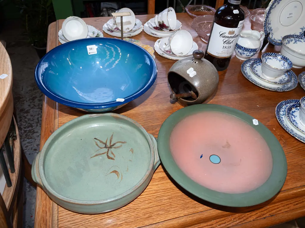 fruit bowls, salt pig, studio pottery dishes  Image 1++