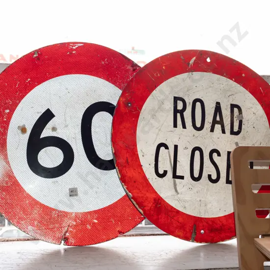 2x road signs