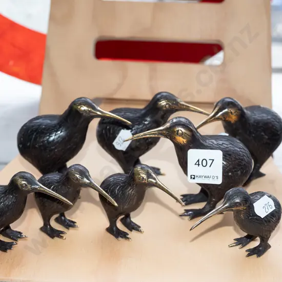 assorted brass kiwi figurines Tallest H80