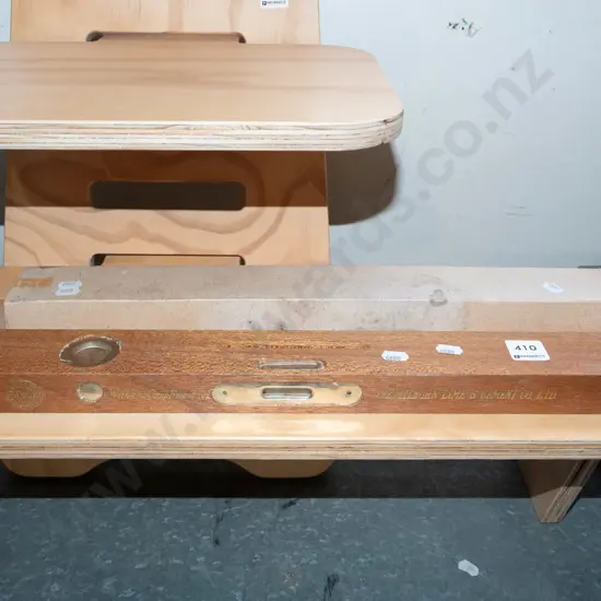 wooden spirit level and box
