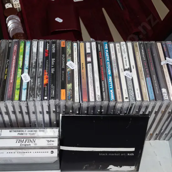 box; various CDs
