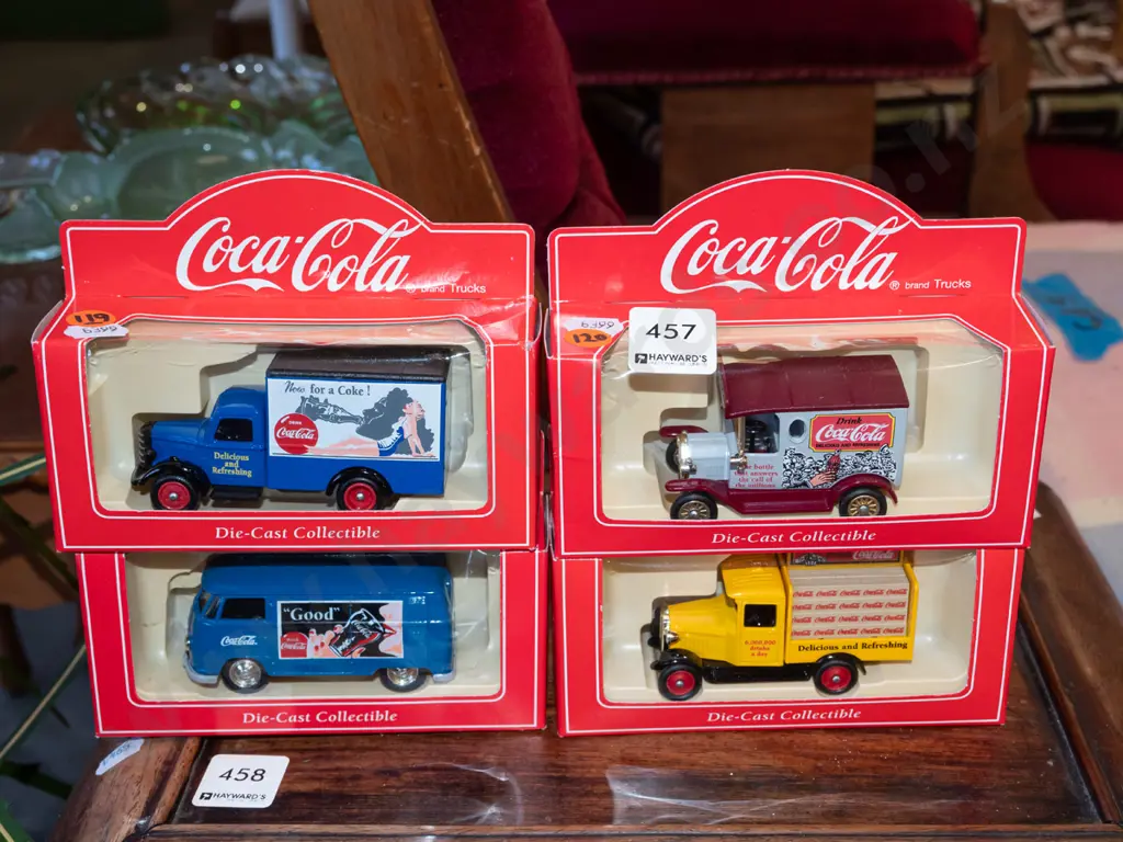 4x boxed diecast Coca Cola vehicles Image 1++