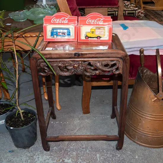 Asian hardwood end table H510 W380 D255