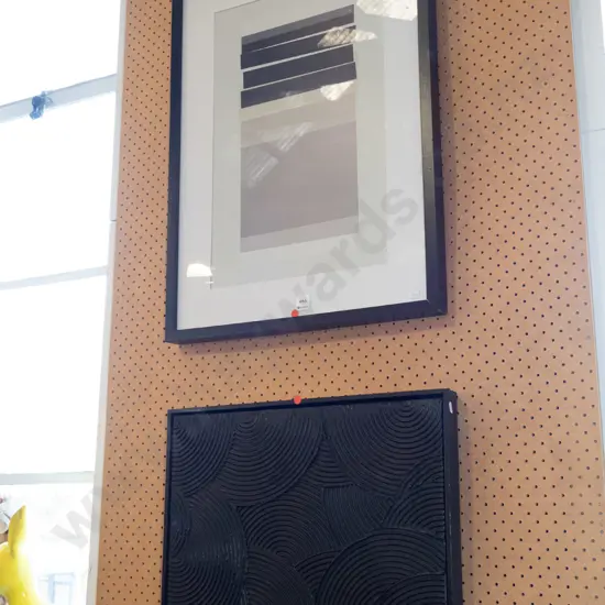 2x abstract artworks - red dots