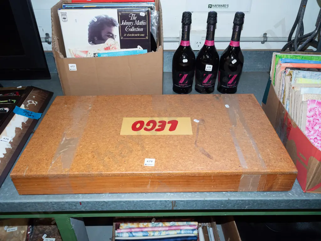 homemade wooden Lego storage box W690 Image 1++
