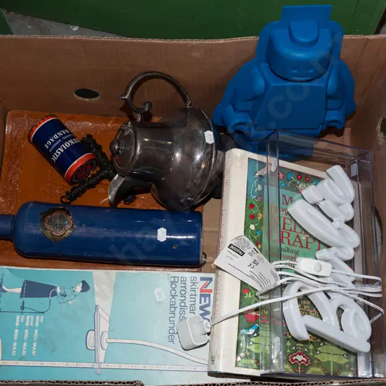 box; Lego cake mould, skirt liner, Barbie illuminated sign etc