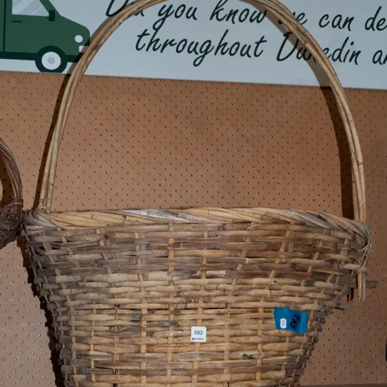 large rustic cane basket H820