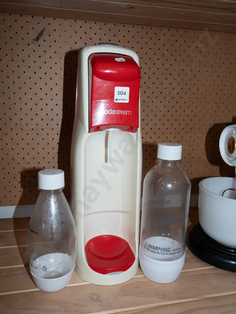 Soda Stream machine and 2 bottles Image 1++