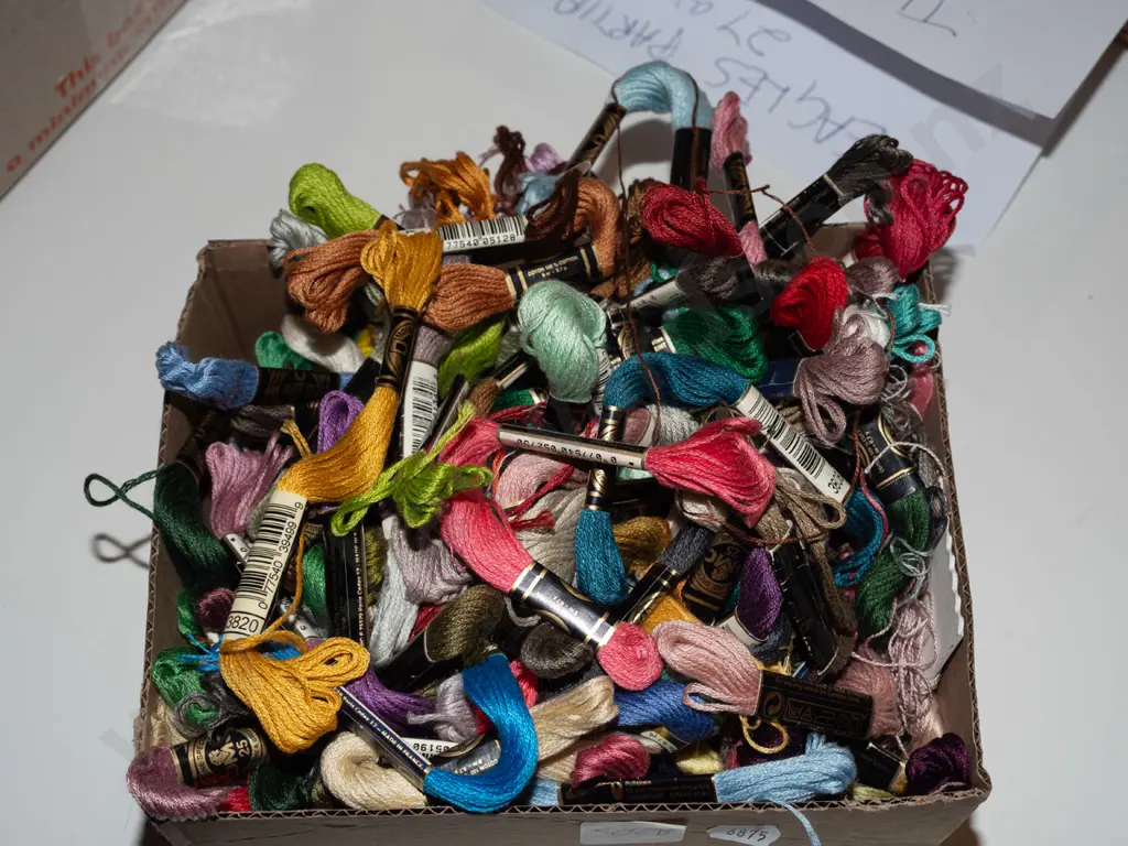box of tapestry threads Image 1++