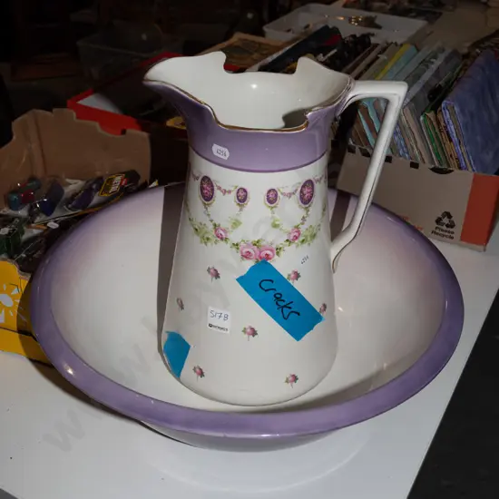 wash jug and bowl -some crazing