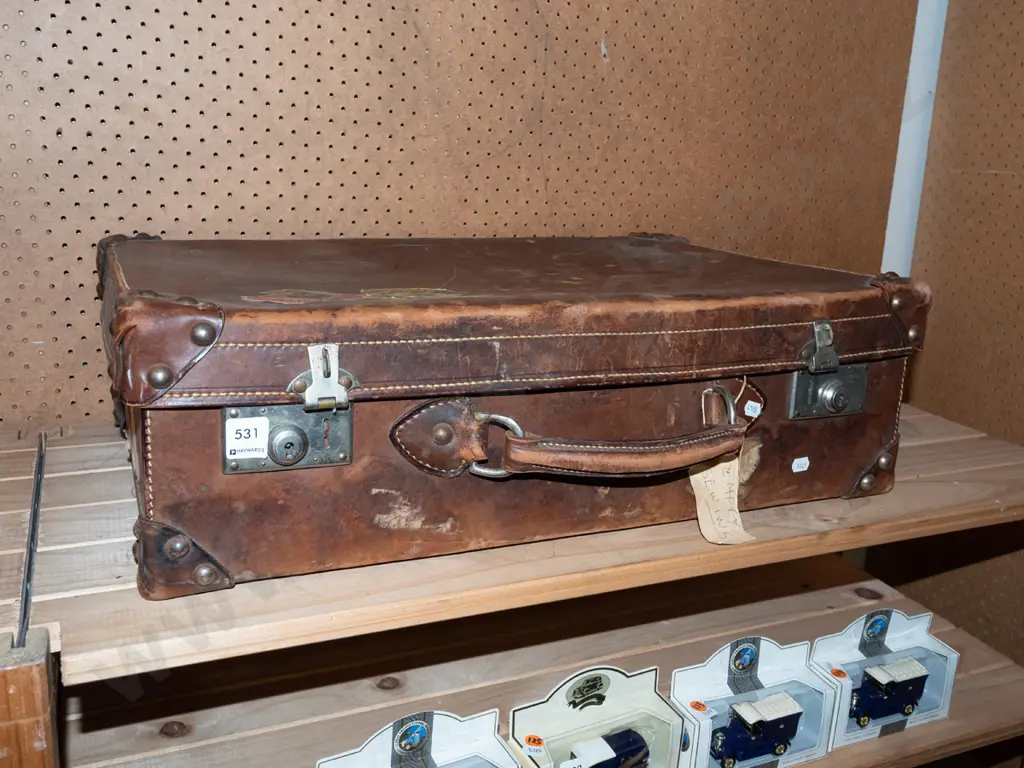bullock hide suitcase Image 1++