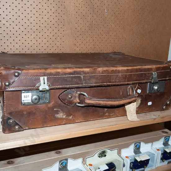 bullock hide suitcase