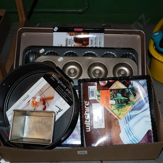box; as new baking dishes, muffin trays etc