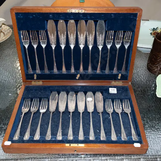 mahogany plated fish set