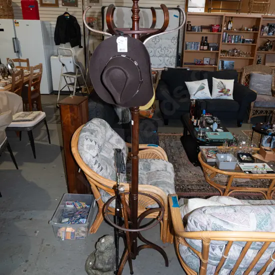 wooden coat hat and umbrella stand H1820