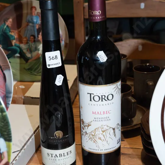 2x wine; Stables dessert wine, Argentiniam malbec