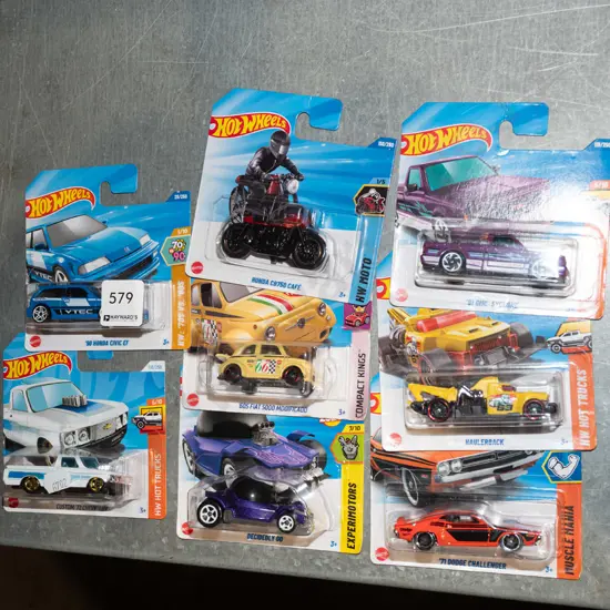 8x as new carded Hotwheels vehicles