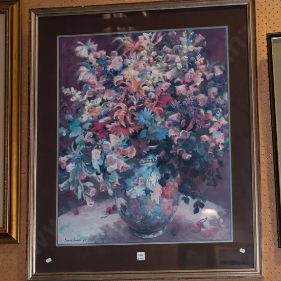 framed print - still life flowers