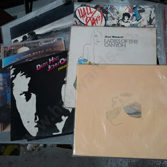 LPs; Joni Mitchell, Hall and  Oates etc