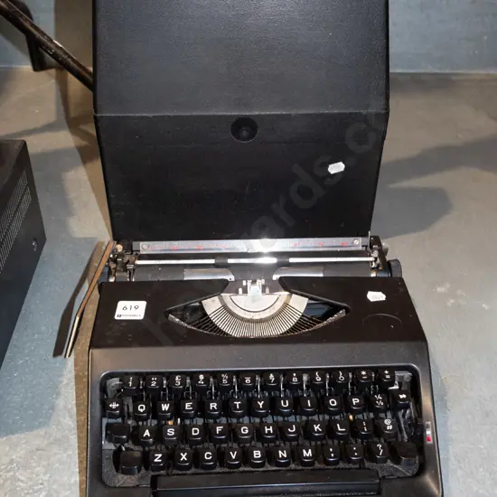 small black portable typewriter