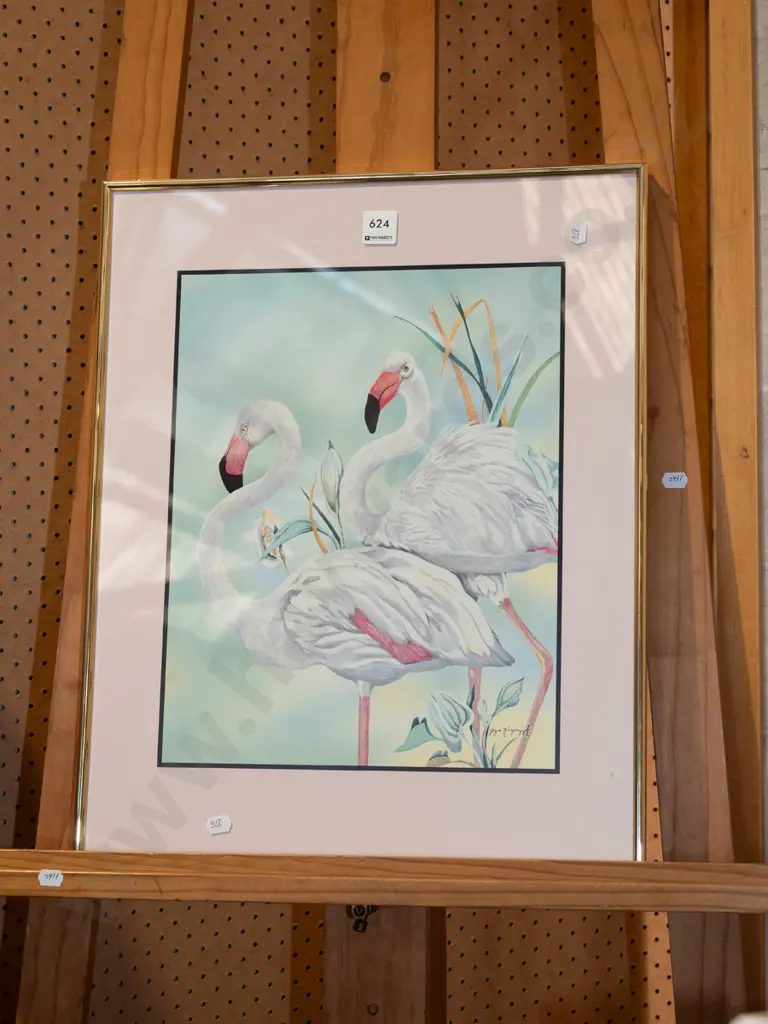 framed print - flamingoes Image 1++