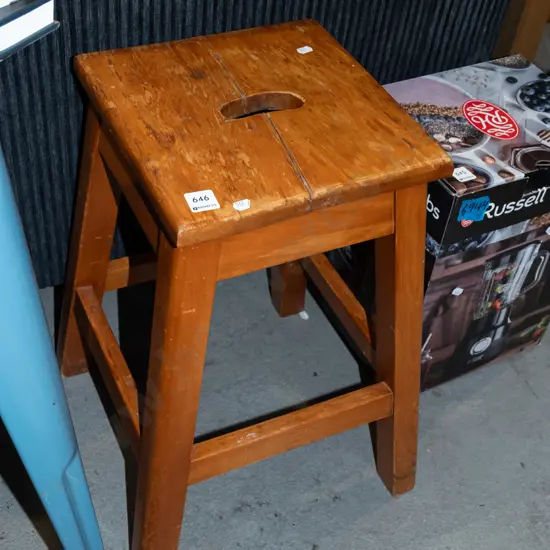 solid rimu stool