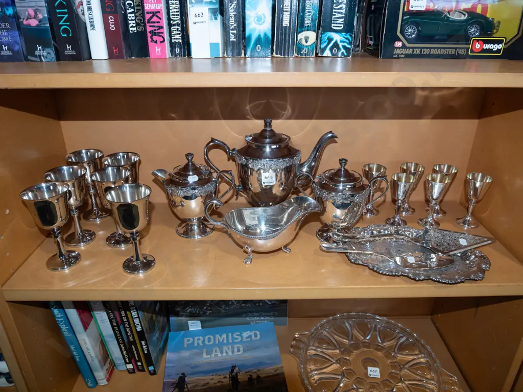plated ware; goblets, trays, teapots etc Image 1++