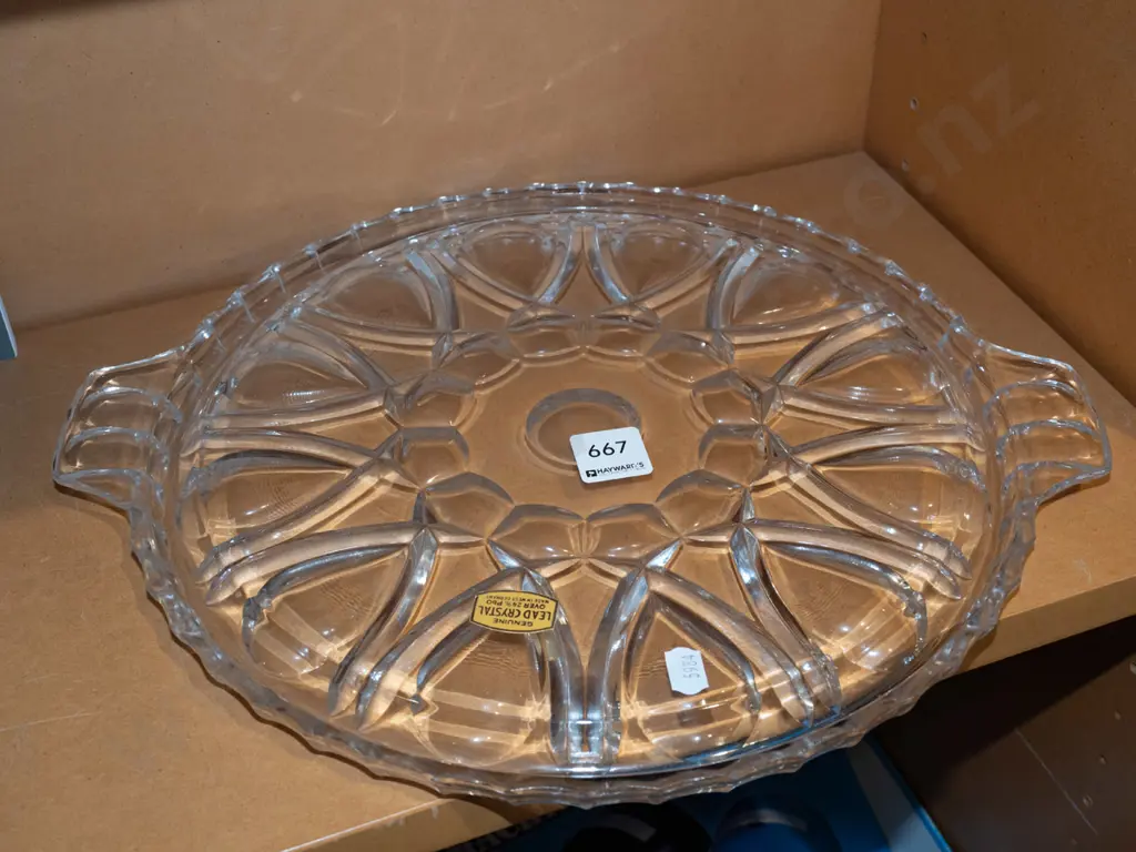 lead crystal serving tray Diam320 Image 1++