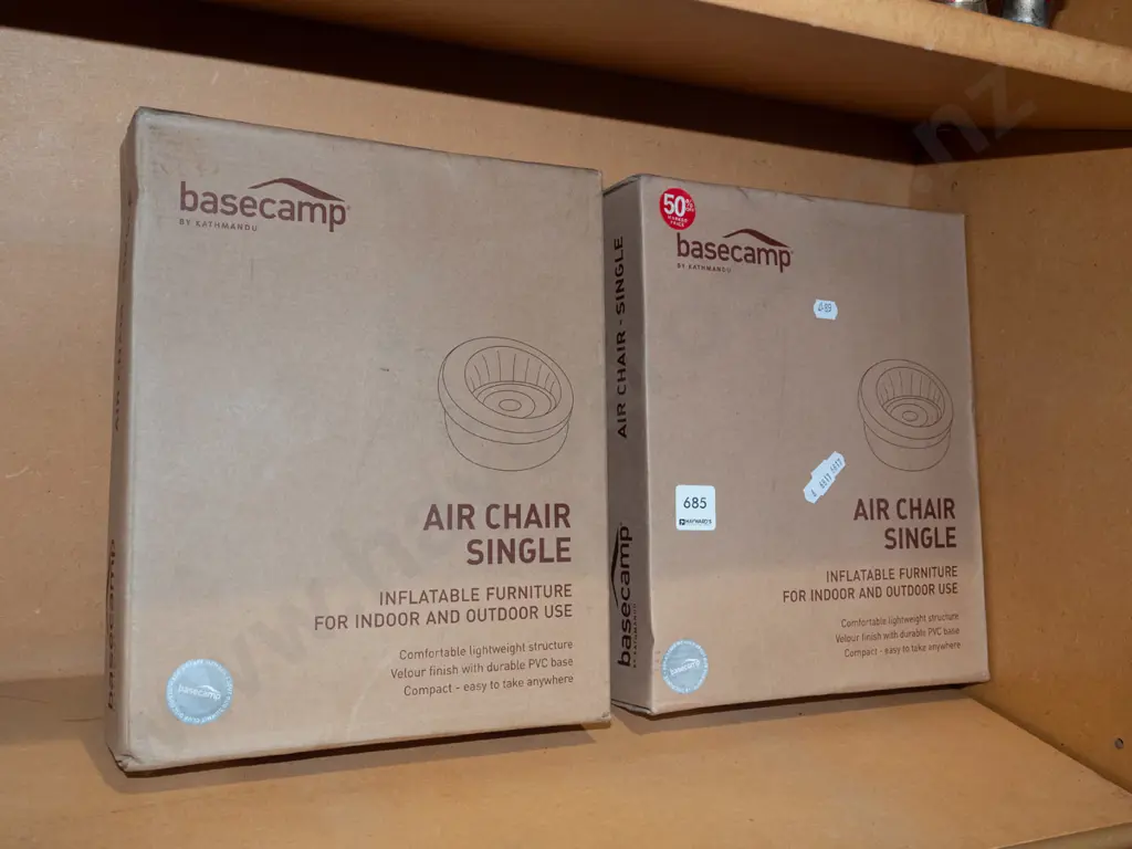 2x boxed inflatable single chair Image 1++