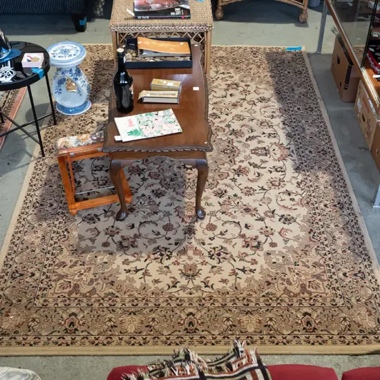 acrylic floor mat - browns, blacks, reds L2350 W1590