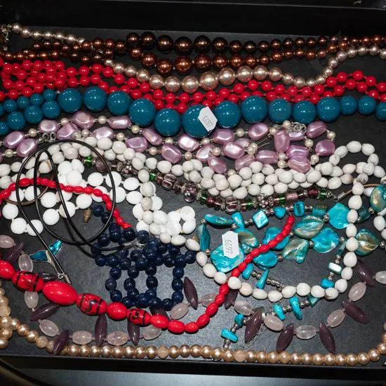 tray of costume jewellery
