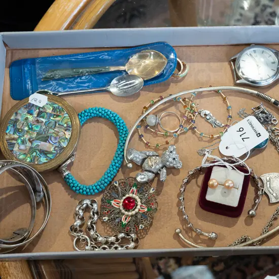 tray of costume jewellery