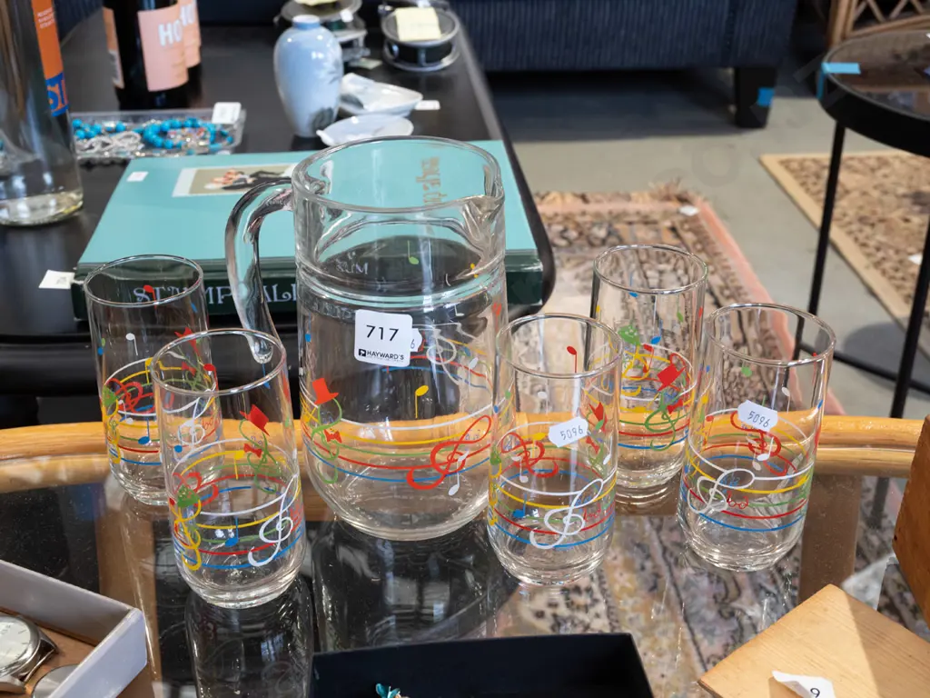 1980s glass water set Image 1++