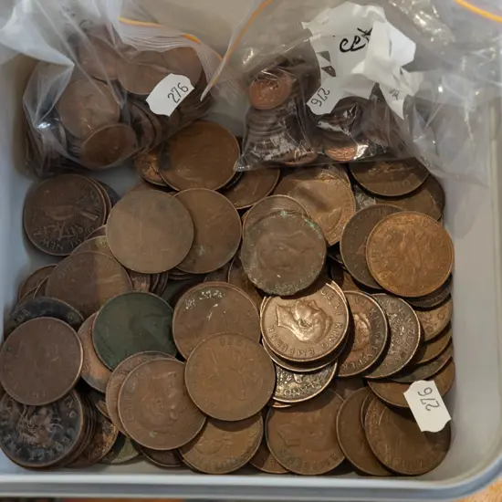 tub of coins