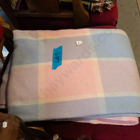 checked woollen blanket