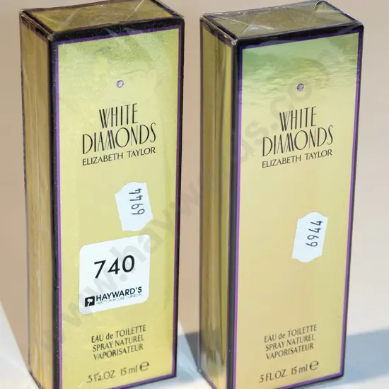 2x boxed Elizabeth Taylor White Diamonds eau de toilette 15ml