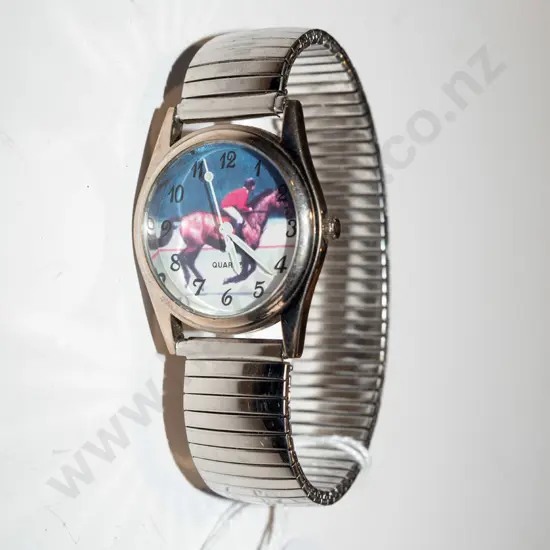wristwatch - with horse & rider image