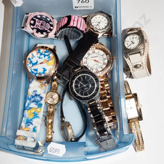tray of wristwatches