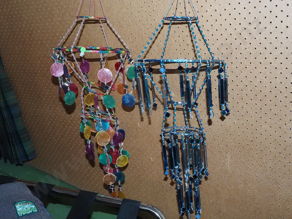 2x hanging mobiles - green dots Image 1++