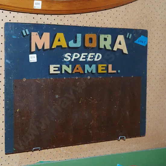 Majora Speed enamel sign