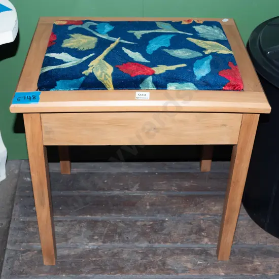 floral lift top piano stool H490 W475