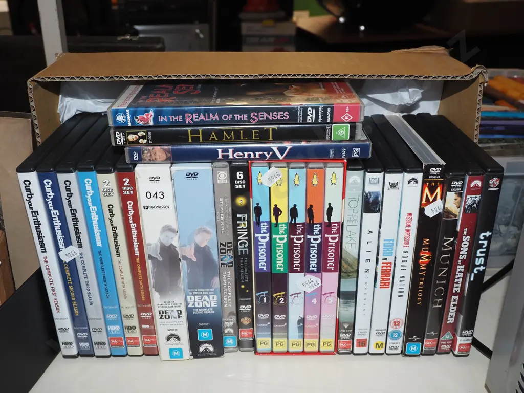 box of DVDs Image 1++