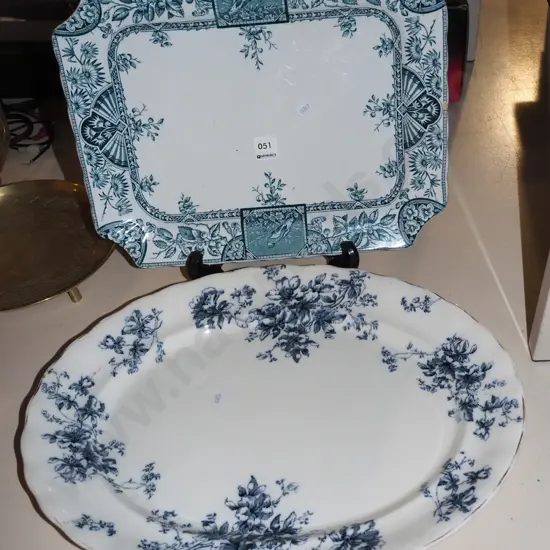 2x vintage ashets - some chips and marks Largest L460