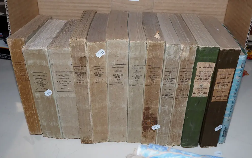 box; various volumes from Proceedings of The New Zealand Institute Image 1++