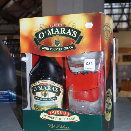 presentation box of O'Mara's Irish County Cream