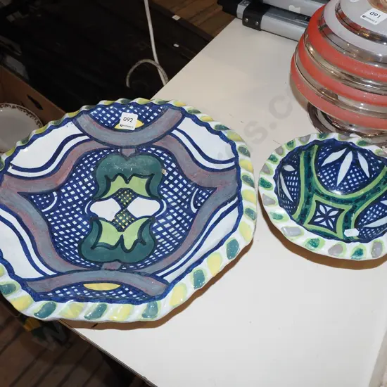Portobello studio pottery bowls Largest Diam345